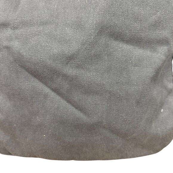 Duluth Trading Gray Brown Canvas Double Handle Bag Tote Shoulder Handbag Travel - Picture 6 of 16